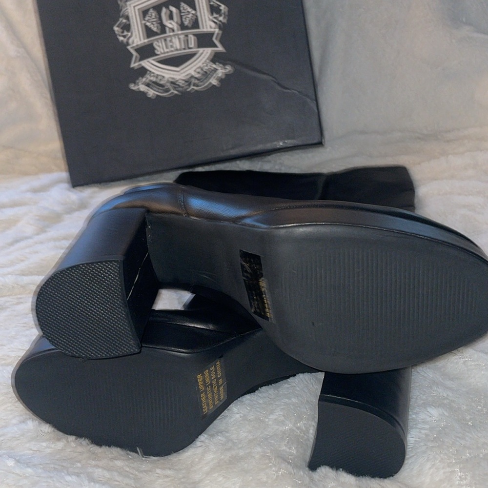 NWT Anthropologie SILENT D YELLONA Black Leather Boot - Picture 10 of 11